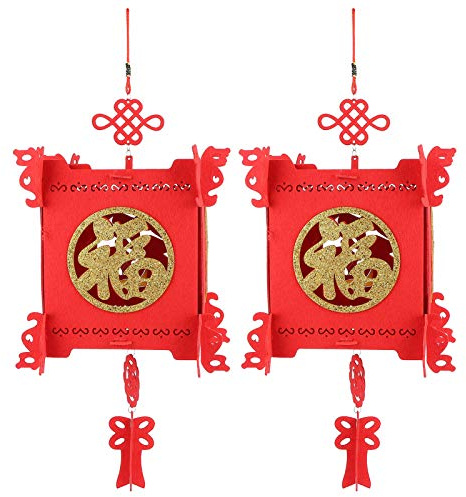 Qinlorgo Chinesische Laterne, langlebige Dekoration Laterne, gefaltete hängende Quasten Festivals Dekoration für Partys Festivals