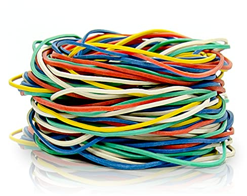 Bunte Gummibänder Gummis für Büro & Haushalt, Elastische Gummiringe Bürobedarf