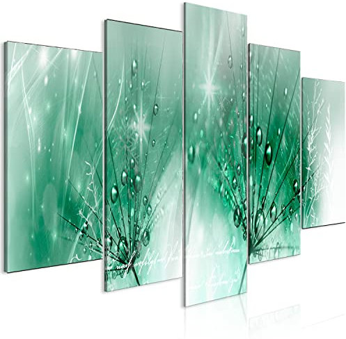 murando - Akustikbild Pusteblume 5 tlg Bilder Akustikschaum Schallschutz Wand Kunst Akustikpaneele Wandpaneele Schalldämmung Wandbild Schallabsorber Akustikplatten Abstrakt Natur Retro b-C-10156-b-a