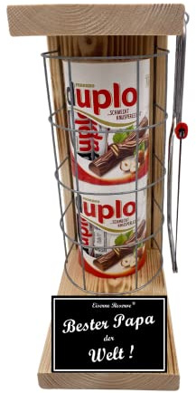 Geschenk Papa Geburtstag von Kindern Weihnachten duplo Riegel Geschenkset Eiserne Reserve Gitterkäfig Säge Geschenk Männer Geschenke Papa Vater -s- Bester Papa d. Welt