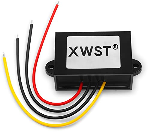 XWST DC 12V auf 24V Spannungswandler 3A 72W Auto Netzteil Wandler Konverter Transformator Trafo Adapter DC 10-23V Breit Eingang für Auto PKW LKW Kfz Motor Boot