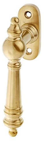 Grande poignée de fenêtre de style Gründerzeit en laiton, modèle 1900, fabriquée à la main selon des modèles antiques