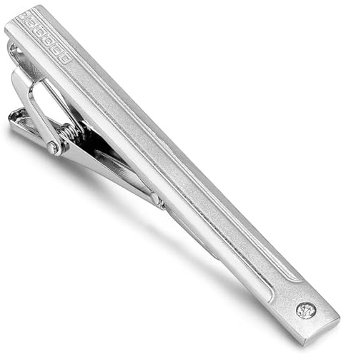 Tidefire Krawattenklammern für Männer Business Krawattenklammer Personalisierte Krawattenklammer Pin Kurzer Stil Krawattenklammern Krawattenspange (Silber 3)