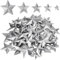 GORGECRAFT 100 pieza 5 tamaños Estrella de Granero de Metal Pequeño Galvanizado, Adorno de Estrella Rústica Vintage, Estrella de Árbol de Navidad Tridimensional para Colgar En la Pared Corona Navideña