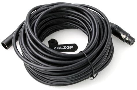 ZBLZGP XLR 4-poliger Stecker auf XLR 4-polige Buchse, Netzteil-Verlängerungskabel für Kamera-Monitor Godox VL150 VL200 VL300 LED-Beleuchtung (normales 4-poliges XLR-Kabel, 20 m)