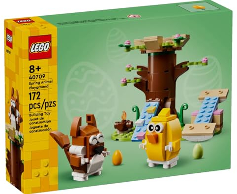 LEGO Parque Primaveral de Animales Juguete de Construcción con Figuras de Pájaro y Ardilla, Juego Infantil con Casa del Árbol, Huevos de Pascua, Regalo para Niños y Niñas de 8 Años o Más 40709