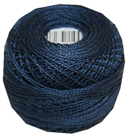 PERLOVKA Kreuzstichgarn Baumwolle Perlgarn 10g 85m blau (5982)