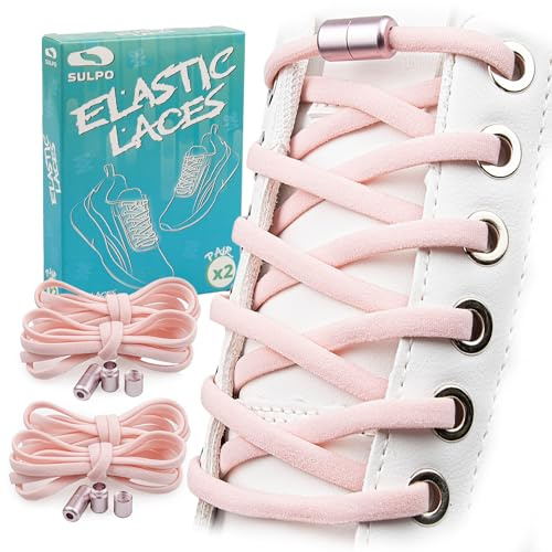 SULPO No Tie Elastic Shoelaces for Trainers, Kids and Adult Shoe, Easy Laces non Tying