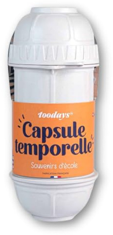 Capsule temporelle pour conserver les souvenirs d'école – Activité ludique | Étanche et robuste, reliée à l’application toodays.me, localisation, date de réouverture, fabriquée en France