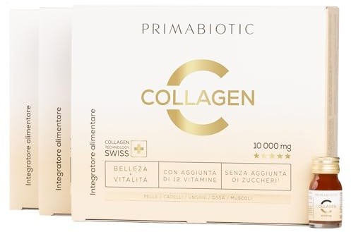 Colágeno Bebible – Primabiotic Collagen 10 000 mg | 90 Botellitas de 30 ml (2700 ml) | Complemento Alimenticio Bebible para el Cuidado de la Piel | Apoyo para Piel, Cabello y Articulaciones