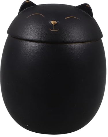 Alipis Pot De Rangement Hermétique Céramique Design Chat Mignon Boîte à Thé Scellée Pour Conservation Alimentaire