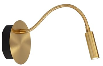LUCIDE JOLIJN - wiederaufladbare Bettlampe/Wandleuchte - Akku/Batterie - Ø 11 cm - LED - 1x2W 3000K - Magnetisch - Mattes Gold/Messing
