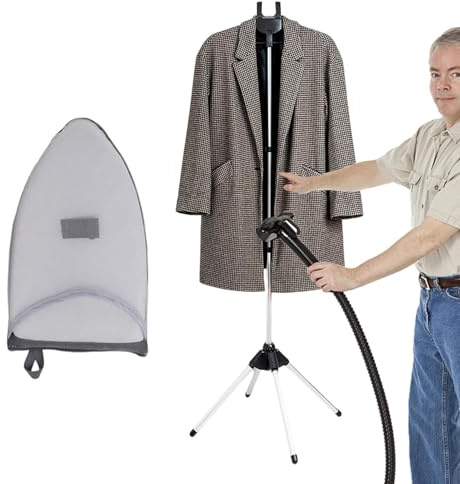 Appendiabiti Vapore - Grucce Per Ferro Da Stiro Vapore | Stendibiancheria pieghevole | Supporto Da Stiro Verticale Telescopico Fornito Con Guanti Da Stîro | Indumento Steamer Rack Per Ferro Vapõre