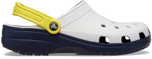 Crocs Unisex-Adult Classic Retro Sport Clogs, Slip On Shoes for Men and Women, White, 9 Women/7 Men