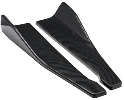 Carrocería Techo Trasero Spoiler Universal 35cm 48cm Ajuste Alerón Coche Parachoques Lateral Falda Lateral Trasera Labio Balancín Alas Fibra Carbono Negro Brillante Adornos Protección(48cm Carbon Fibe
