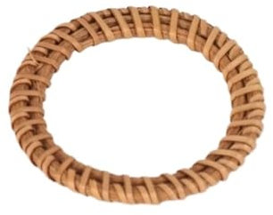 Set di portatovaglioli in rattan fatti a mano antiscivolo e portabicchieri eleganti, in materiale naturale, ecologico e (4,5 cm)