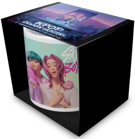 Pyramid International K-POP Dämonenjäger (SAJA Boys) weiße POD-Tasse, 315 ml, Premium-Keramik-Kaffeetasse für Zuhause oder Büro