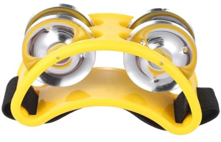 Mikinona Fuß tamburin mit Reihen Nickelfarbener Metall jingelbells Elastischem Nylonriemen für Bequemen Sitz Kompakter Abs korpus Fuß percussion instrument für Akustische Sets und