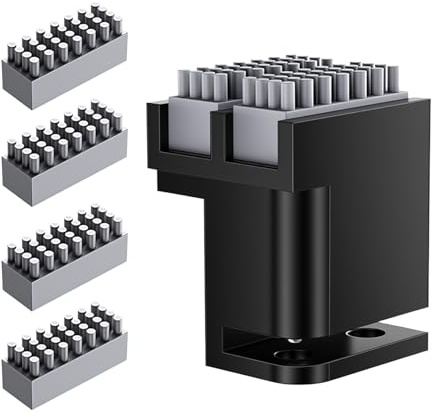 Panda Brush PX Mit 4 Silikon Bürsten Compatible with Bambu Lab P1P/P1S/X1/X1C/X1E 3D-Drucker, Düsen Reinigung Werkzeug Kit, Heizbett Montierter Silikon Bürsten Wischer Wischer Plug-in-Play