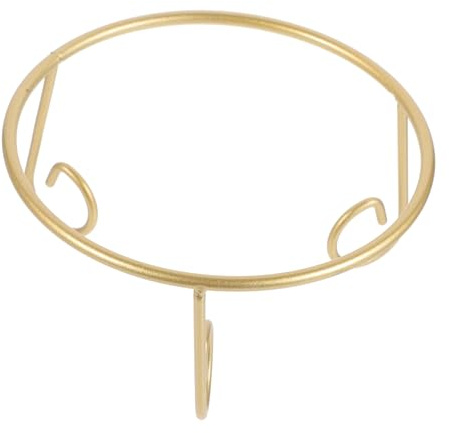 Stativ for trädgårdsboll i metall, svart utomhuskristallkula, displaybas for trädgårdsdekoration(Golden,15x15c)