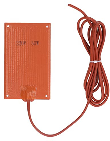 Haofy Tappetino Riscaldante in Gomma Siliconica Riscaldamento Rapido Efficiente per Armadio Elettrico 220 V - Quadro Elettrico (50W)