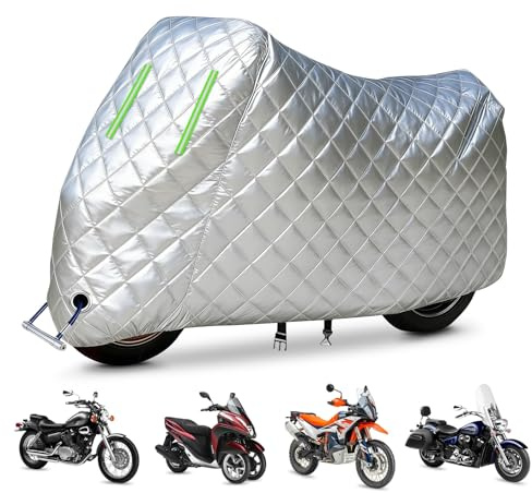 YAOJIA Funda Moto antigranizo para BMW C 1 Urban, Tela Oxford 210D Resistente a los arañazos con Orificios para candado, Almohadilla de algodón Funda Moto Exterior Impermeable