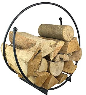 Garden Pride Log Holder/Firewood Rack - Ideal for carrying and storing logs it's an essential fireplace accessory - Spiral Design