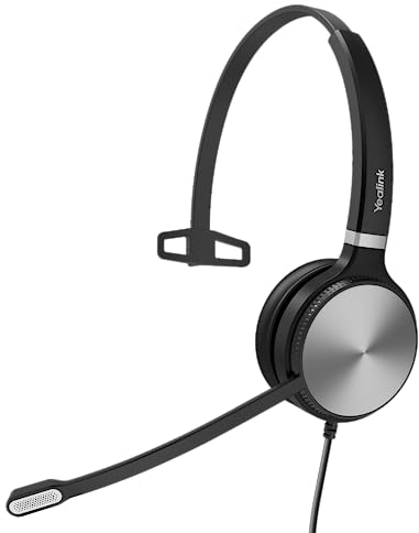 Yealink UH36 USB Headset with Microphone for PC Computer Headset Teams Certified Headsets Noise Cancelling with Mic 3.5mm Jack for Calls and Music (Mono)