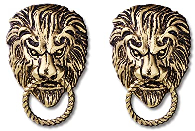 Punk Löwenkopf-Brosche Vintage Wolfskopf Brosche Pins Coole Tier Kopfkragen Pin für Herren Anzug Pin Mantel Anstecknadel, Metall, Legierung