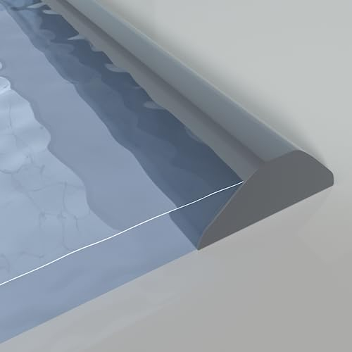 200cm Schwallschutzleiste Dusche Silikon Wasserstopper Selbstklebend,Wasserbarriere Schwallschutz Duschschwelle Spritzschutz,Begehbare Dusche Wassersperre Schwallleiste Wasserdamm für Bad Küche grau