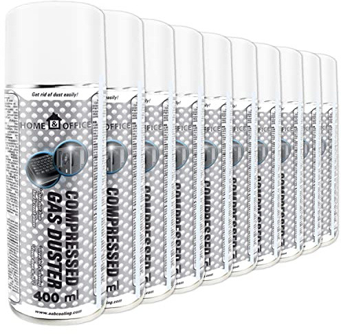 AABCOOLING Home&Office Compressed Gas Duster-luftdammare för dator, tangentbord och annan kontorsutrustning, luftkompressor, tryckluft för PC, tangentbordstvätt, aerosol, K4, 10x400ml