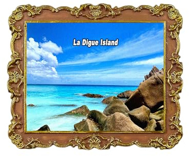 Petite Anse La Digue Island Seychellen Kühlschrank-Magnet 3D Reise Souvenir Kühlschrank Dekoration Magnetischer Aufkleber Craft Collection