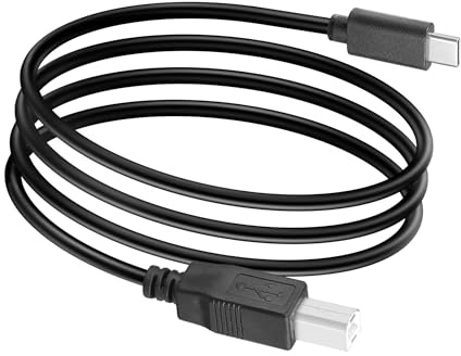 YACSEJAO 3FT USB C Zu USB B MIDI Kabel - Kompatibel Mit Yamaha Casio Digital Piano, MIDI Controller, DJ Controller, Drucker Und Scanner