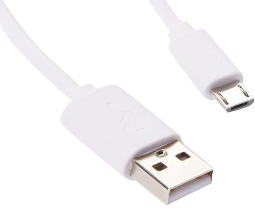 REY Micro-USB-auf-USB-Kabel zum Aufladen und für die Datenübertragung, 1 m, weiß