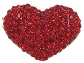 Glänzendes rotes Herz Brosche für Frauen Strass Liebe Brosche Pin Rot Volle Strass Herz Form Brosche Eingelegtes Brosche Liebe Herz Brosche für Kleid Kleidung