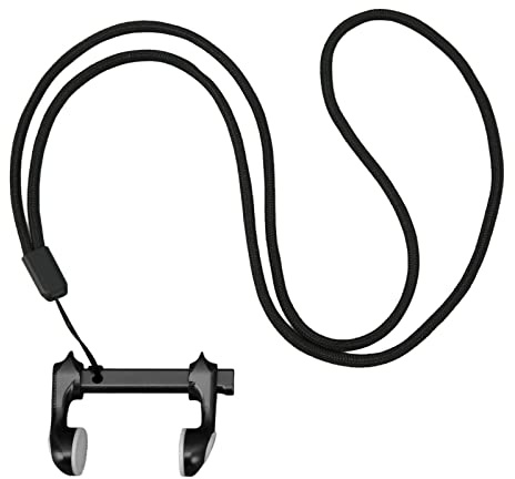 Pince-nez de plongée, réglable en alliage d'aluminium professionnel avec cordon (noir)