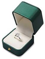 Papten Ringbox Ring Aufbewahrung Ringkästchen Schmuckaufbewahrung Schmuck Geschenkbox für Hochzeit Verlobung Heiratsantrag Valentinstag (grüner)