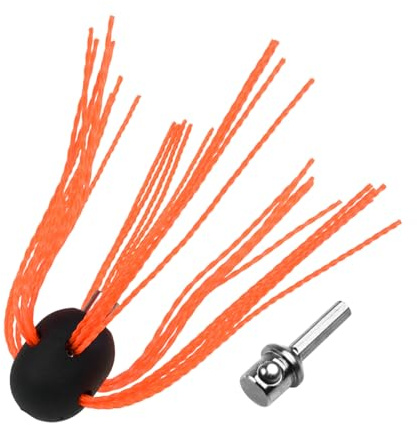 Aluminum Chimney Power Brush, Rotary Sweep Chimney Power Brush Cleaning Replacement Kit, Chimney Brush Kit Driven by Drill for Sweeping Fireplace Orange (Orange)