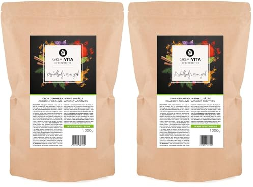Sel cristal MeaVita gros grain de 2-5 mm, 2 paquet (1x 1000g) dans un sac