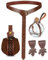 Spinosaurus 6 Pcs Medieval Viking Belt Bag Sets,Leather Belt Pouch with Potion Bottle Renaissance Accessories for Dress Up Cosplay Party Men and Women