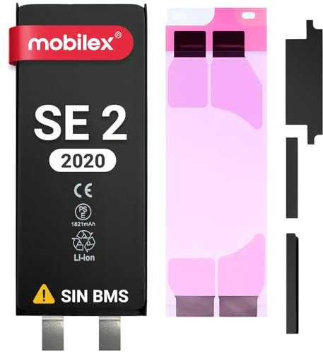 MOBILEX® Batteria senza BMS per iPhone SE 2 (2020) | 1821mAh - Capacità originale | Cella interna di ricambio | OEM | Senza cavo Flex