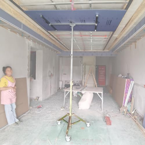 plattenheber rigips Tragbarer Sheetrock-Lift-Trockenbau-Lift – 77 kg Hochleistungs-Trockenbau-Hebebühne für Decken und Wände – Schwebefähiger, verstellbarer Trockenbau-Plattenlift für Gips, Holz, Meta