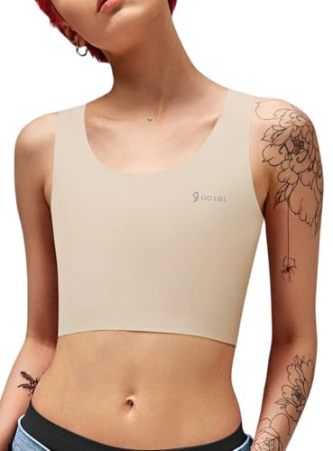 GCTBL Bröstbindare Transgeder FTM Binder Andningsbar Halv Trans Binder (K, M)