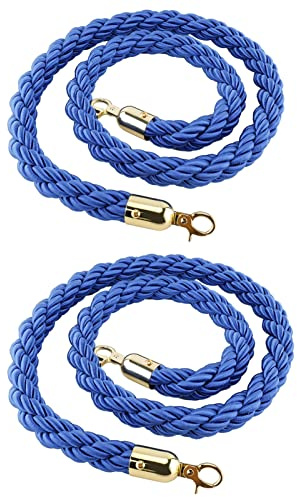 KRXSOBNV, Corde de barrière 2 pièces, Corde de Chandelier/Corde de Chanvre tressée for Salle de cinéma de Restaurant, barrière de sécurité de Ligne de contrôle des foules Durable,Cordes de Garde-Corp