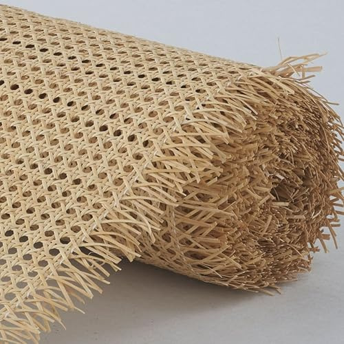 Ratan Rollo Mimbre 60 x 200 cm, Rejilla Mimbre, Mimbre Natural, Mimbre Rollo, Rattan, Rollo Ratan, Ratan Natural por Metros, Rollo de Mimbre para Muebles, Silla ratan Aparador Cabecero(60x200cm)