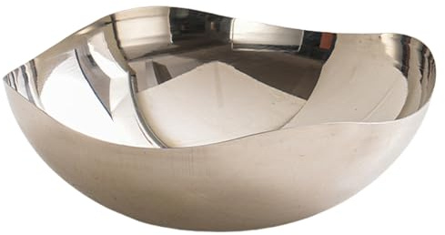 Xanorrg Stainless Steels Fruit Bowl Metal Salad Dining Table Centerpiece Decorative Modern Fruit Basket Enduring Countertops Snacks Tray
