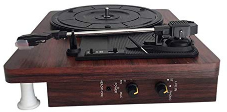 33, 45, 78 RPM Record Player Built-in Speakers Antique bluetooth Gramophone Turntable Disc Vinyl Audio RCA R/L 3.5mm Wood Color