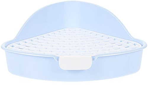 LIOOBO Hasen Töpfchentrainer aus Pp mit Doppeltem Haken und Gitterdesign Kleine Kleintier Katzentoilette für Kaninchen und Meerschweinchen Leicht Zerlegbar und Verhindert Fußverletzungen