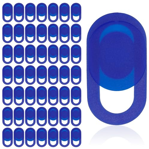 Goktvai 50pcs Front Camera Privacy Covers (Dark Blue) | Ultra-Thin Webcam Cover Slide Webcam Blocker for Laptop Desktop Phone Protects Your Privacy & Security