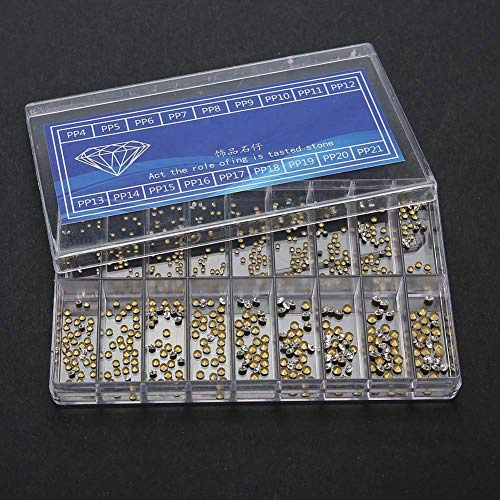 Qiterr Strass per Decorazioni per Orologi, 18 Dimensioni Ricambi per Orologi Strass di Ricambio Accessori per Strumenti di Riparazione Orologi